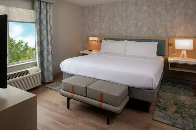 غرفة بسرير كينج بحوض استحمام لذوي الإعاقة، Hilton Garden Inn Orlando Airport 1/3