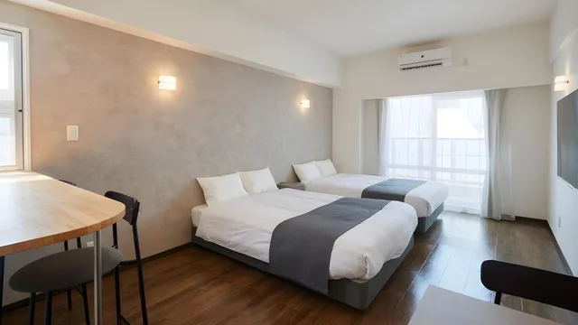 غرفة ديلوكس بسريرين، New Normal Hotel in NAMINOUE 1/1