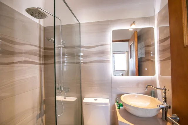 Standard, 1 Double and 1 Single Bed, Sea View, Stelios Rooms 2/2