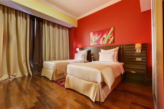 جناح رئاسي بسريرين كينج وسرير فردي، Abidos Hotel Apartments Dubailand 5/6