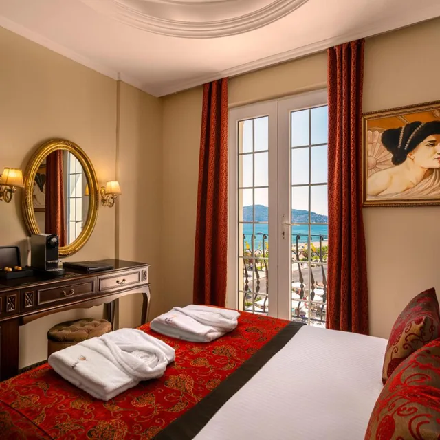 غرفة بسرير مزدوج بإطلالة على البحر، Antique Roman Palace - Adults Only Ultra All Inclusive 5/10