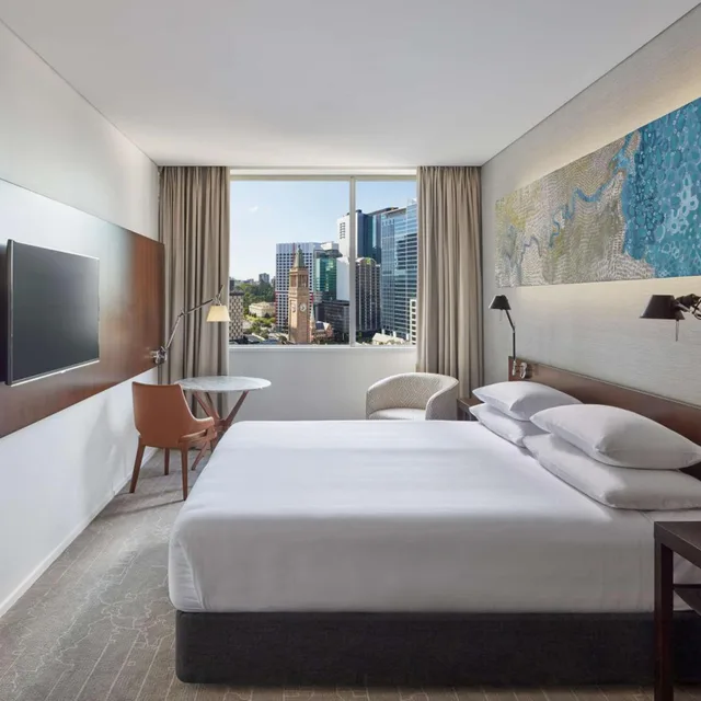 غرفة بسرير كينج وسرير كوين بإطلالة على المدينة، Hyatt Regency Brisbane 3/6