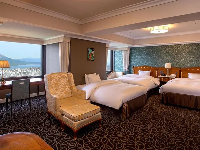 غرفة بريميوم بسريرين منفصلين، Shiroyama Hotel Kagoshima 2/5