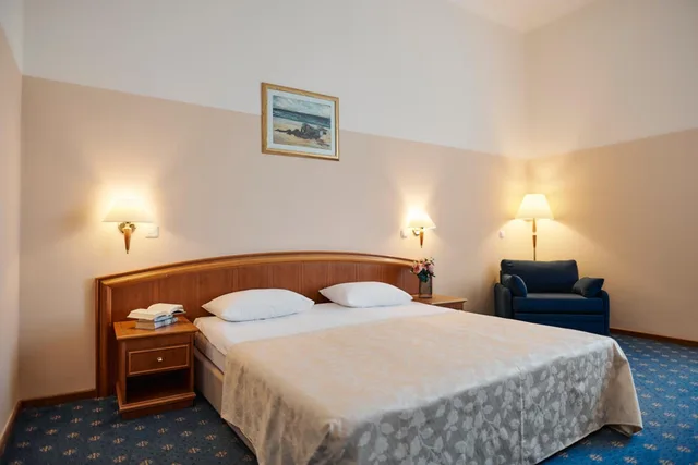 غرفة قياسية بسرير مزدوج أو سريرين منفصلين بإطلالة على البحر بشرفة، Hotel Lovran 4/7