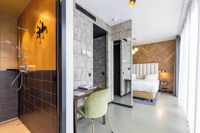 غرفة كومفورت بسرير كينج، Fletcher Boutique Hotel Slaak-Rotterdam 4/5