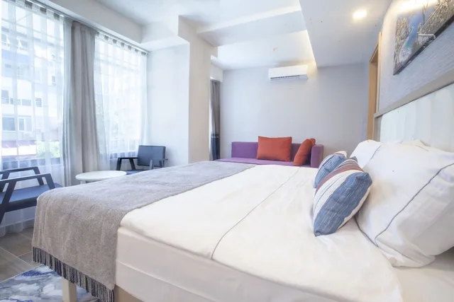 غرفة فاخرة بسرير كوين بإطلالة على المدينة، Old Town Point Hotel & Spa Antalya 1/10