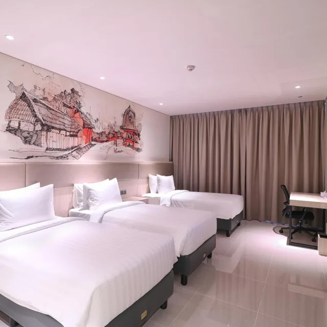 غرفة ديلوكس ثلاثية بسرير فردي، Prime Park Hotel And Convention Lombok 2/10