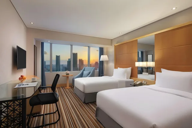 غرفة بسريرين منفصلين، Jin Jiang Tower Hotel 1/1