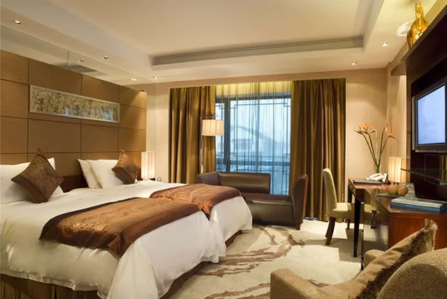 غرفة ديلوكس بسريرين منفصلين لغير المدخنين، Wyndham Garden Suzhou 2/3
