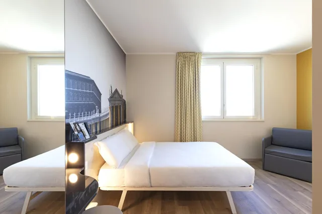 غرفة بسرير كوين، B&B Hotel Roma Fiumicino Aeroporto Fiera 1 6/10