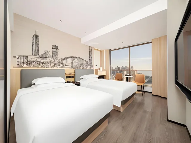غرفة ديلوكس بسريرين، Guangdong Hotel Zhuhai Ex Guangdong Regency 1/2