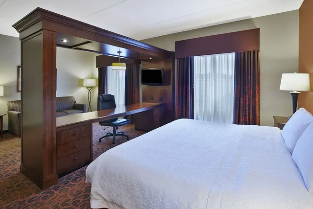 استوديو بسرير كينج مع أريكة بمطبخ صغير لذوي الإعاقة، Hampton Inn Brockport 1/3
