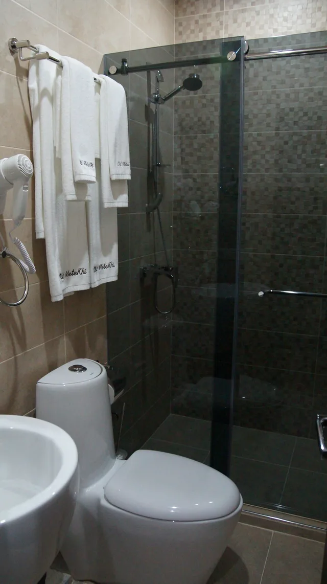 غرفة قياسية بسريرين منفصلين بإطلالة على المدينة، Old Metekhi Hotel 7/10