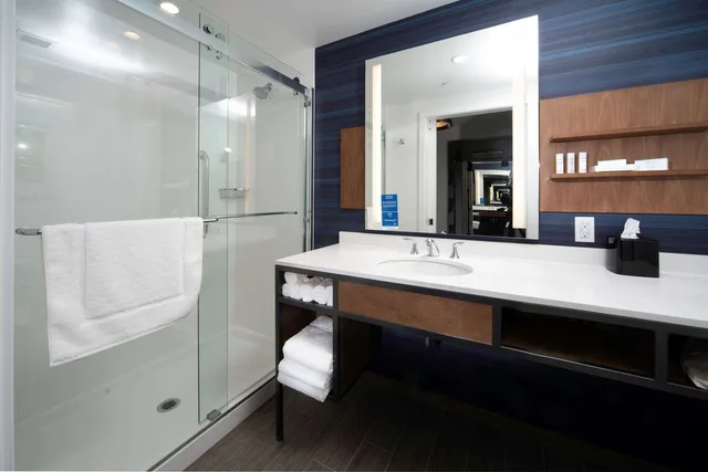 غرفة ديلوكس بسرير كينج بإطلالة على الجبل مع أريكة، Hilton Garden Inn Fremont CA 3/3
