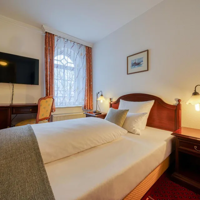 غرفة مفردة بإطلالة على البحر، Hotel Seeblick Wismar 1/10