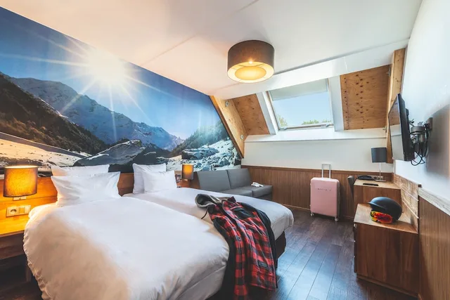 غرفة كومفورت بسريرين منفصلين، Hotel SnowWorld Landgraaf 3/6