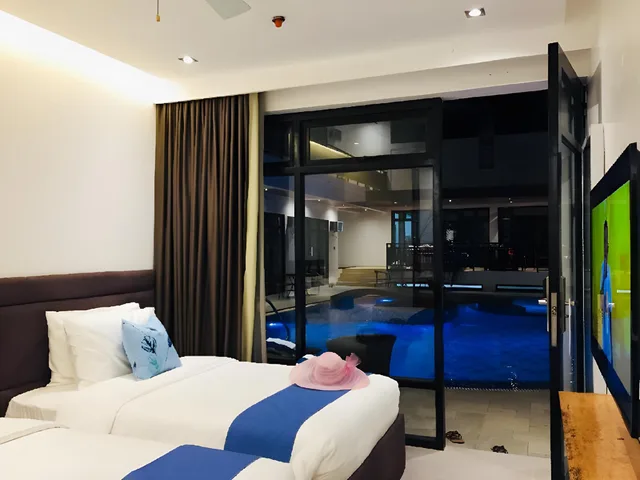 Deluxe, 2 Double Beds, Pool Side، White Breeze Palawan Boutique Hotel 2/2