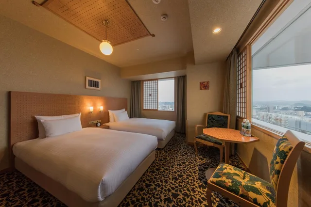 غرفة قياسية بسريرين منفصلين، Jr Kyushu Hotel Blossom Oita 4/10