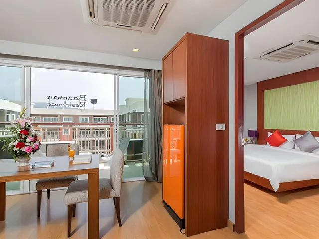 جناح بسرير كوين وسريرين منفصلين بغرفتي نوم، Elite Suites Patong 1/2