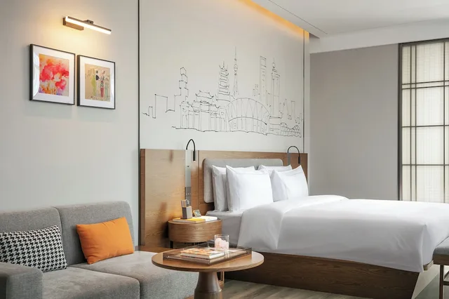 غرفة ديلوكس مفردة بسرير كوين، UrCove by Hyatt Foshan Downtown 2/6