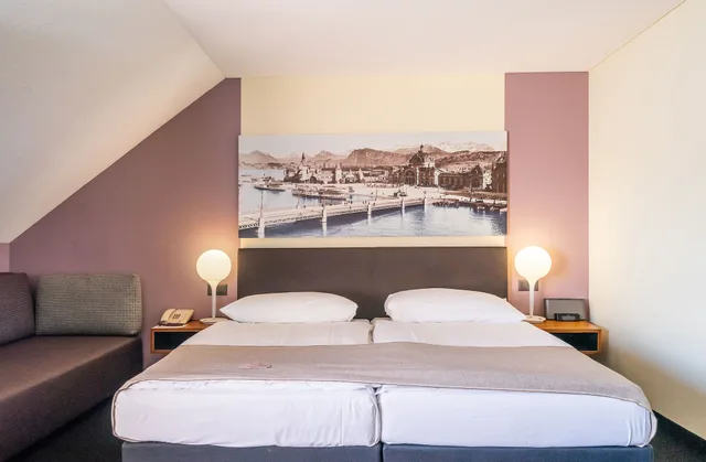 غرفة سوبيريور بسريرين منفصلين بإطلالة على البحيرة بشرفة مع أريكة، Seehotel Kastanienbaum 5/10