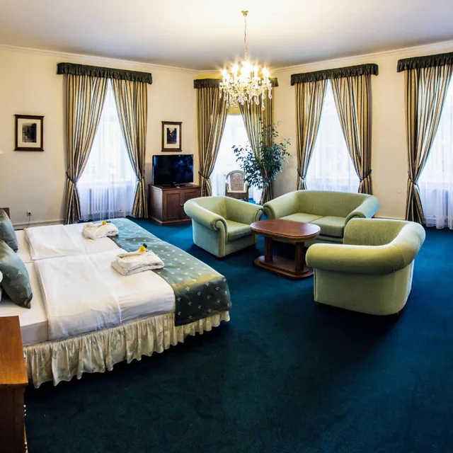 جناح عائلي بسرير كينج بشرفة، Hotel Dvorak 3/10
