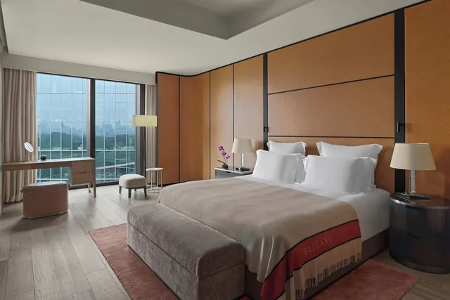 جناح بريميوم بسرير كينج بإطلالة على النهر بغرفة نوم واحدة، The Bulgari Hotel Beijing 2/7