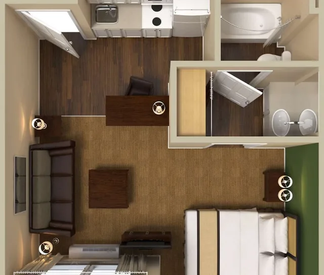 Deluxe, Studio, King Bed, Sofa, Extended Stay America Select Suites Atlanta Buckhead 5/5
