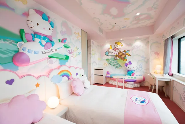 Hello Kitty, Twin Beds، Centrair Hotel 4/4
