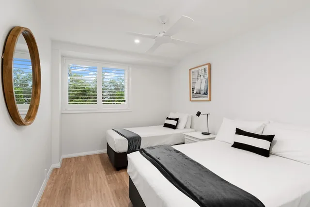 2 Bedrooms, Superior, Apartment, Queen and Twin Beds, Garden View, No Balcony، 84 The Spit Holiday Apartments 3/6