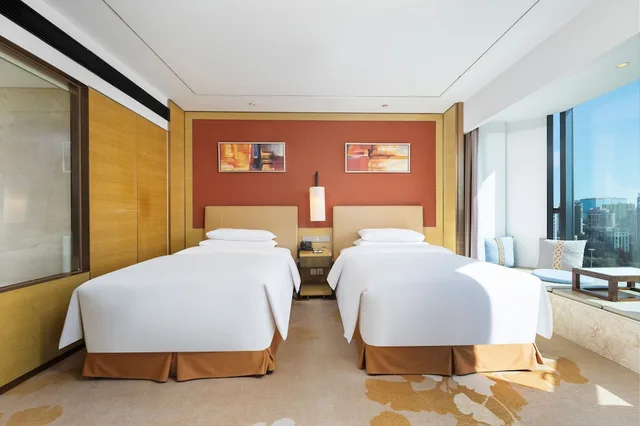 غرفة ديلوكس بسريرين منفصلين بإطلالة على المدينة، Grand Metropark Hotel Beijing 3/5