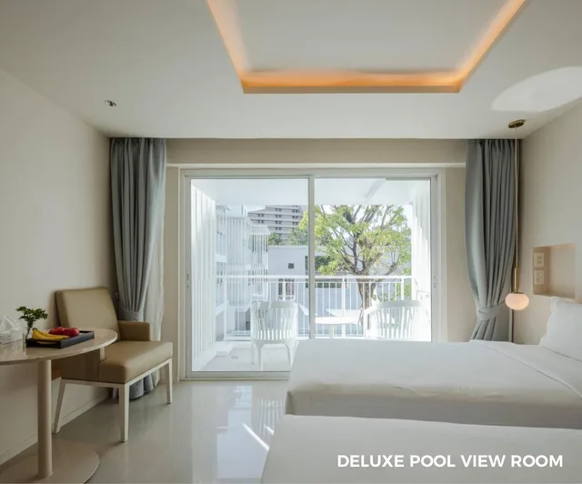 غرفة ديلوكس بسرير مزدوج أو سريرين منفصلين بإطلالة على المسبح، Prima Hotel Pattaya 3/4