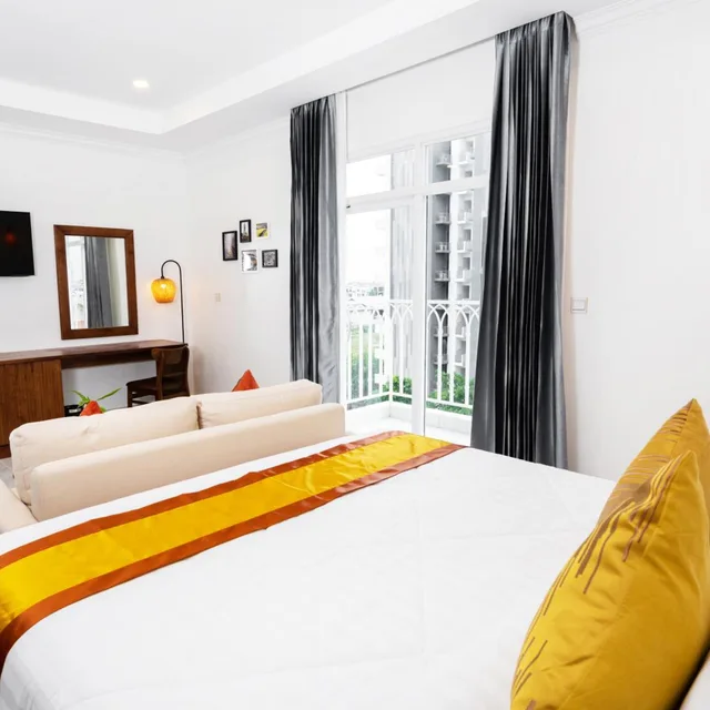 غرفة بريميير ديلوكس بسرير مزدوج بشرفة، Le Kree Downtown Hotel 3/10