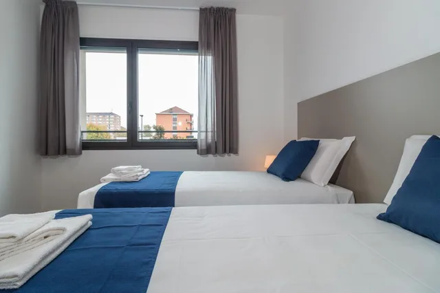 غرفة بسرير مزدوج أو سريرين منفصلين، Cascina Fossata Hotel Residence 5/10
