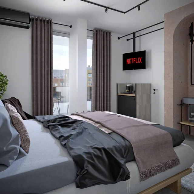 غرفة سوبيريور بسرير مزدوج أو سريرين منفصلين بإطلالة على المدينة، Hotel Helios 3/9