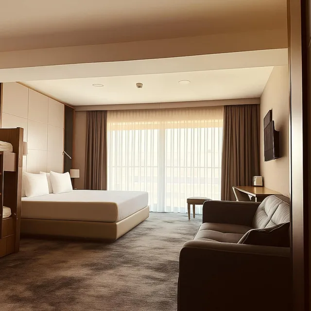 غرفة عائلية بسرير مزدوج وسرير فردي مع أريكة، TRYP BY WYNDHAM ISTANBUL TOPKAPI 2/6