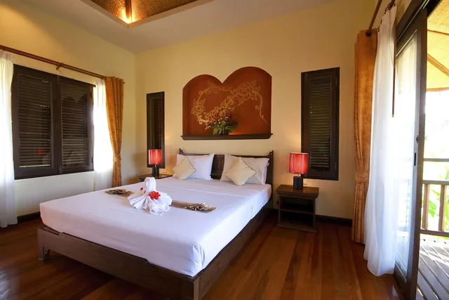 شاليه بسريرين منفصلين بإطلالة على الجبل، Pai Hotsprings Spa Resort 7/10