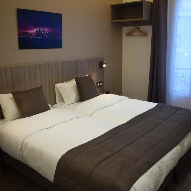 غرفة ديلوكس بسريرين منفصلين، Hotel Puy De Dome 1/2