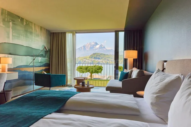 غرفة سوبيريور بإطلالة على البحيرة، Hermitage Lake Lucerne - Beach Club & Lifestyle Hotel 5/10
