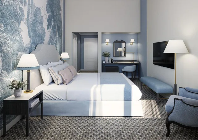 Deluxe, Double Bed, Side Sea View, Garden Access، Hotel Senhora Da Guia 3/10