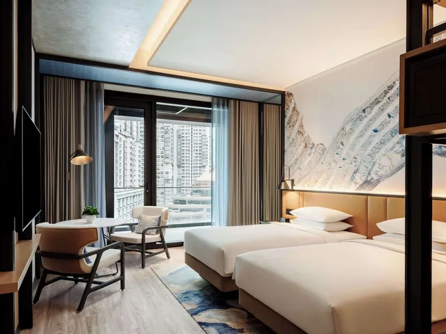 غرفة ديلوكس بسريرين منفصلين بشرفة، Hyatt Centric City Centre Kuala Lumpur 3/4