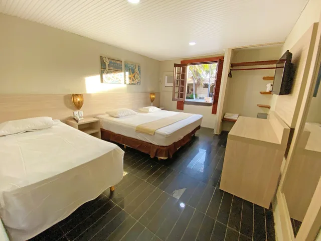 شاليه بسرير كينج وثلاثة أسرّة بإطلالة على الحديقة، Hotel Parque das Fontes All Inclusive 3/3