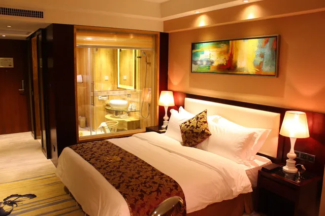 غرفة بزنس بسرير كوين، Meihao Mingyue Hotel International Finance City Keyun Road Metro Branch 4/10