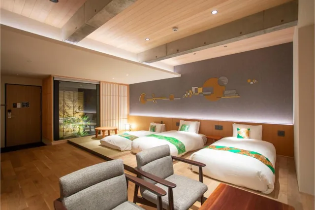 غرفة ديلوكس عائلية بسريرين منفصلين وفرشتي فوتون، Hotel Legasta Higashiyama Sanjo 1/1