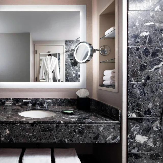 غرفة تقليدية بسريرين مزدوجين بحوض استحمام لذوي الإعاقة، Westin Chicago River North 6/6