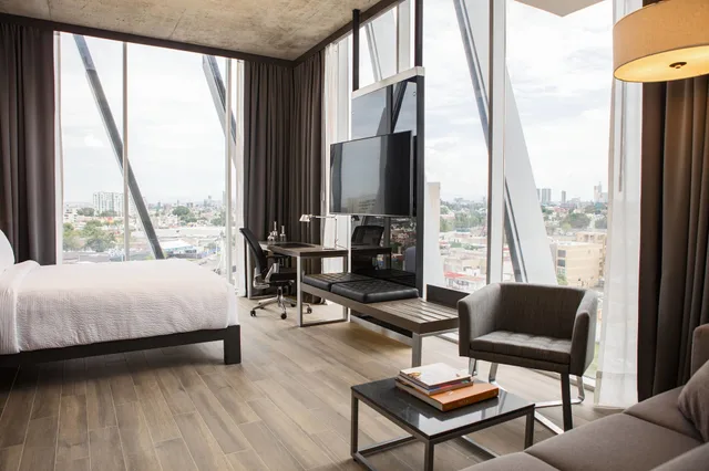غرفة ركنية بسرير كينج بإطلالة على المدينة، AC Hotel Guadalajara, Mexico 6/8