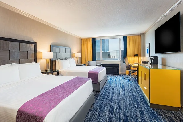 غرفة ديلوكس بسريرين كوين، E Central Downtown Los Angeles Hotel 1/2