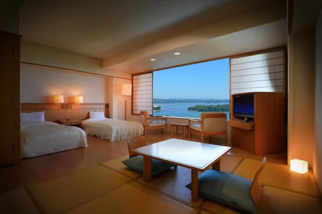 غرفة عائلية بإطلالة على البحر، Hotel Matsushima Taikanso 3/6