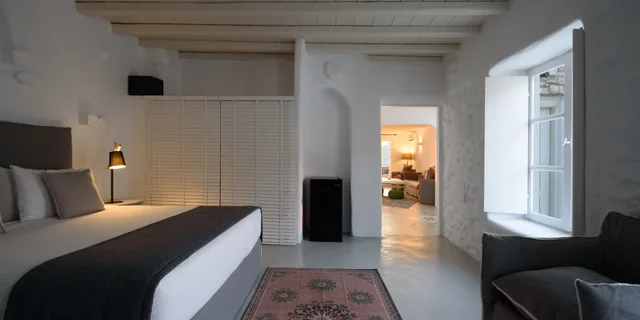 Senior, Suite, Double Bed, Sea View, Sofa، Cova Mykonos Suites 3/3