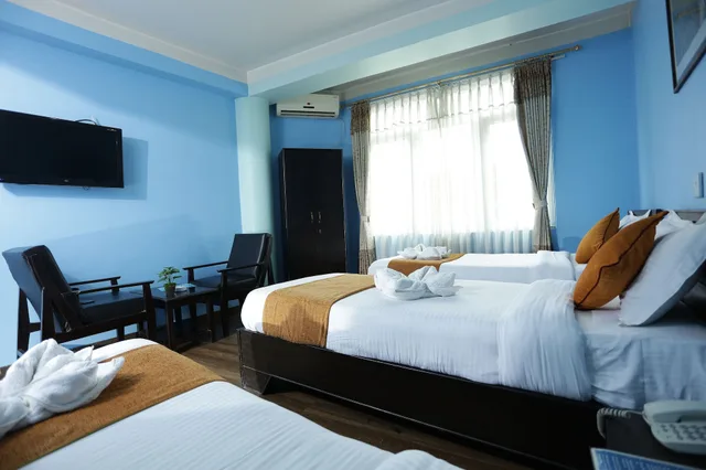 غرفة عائلية بسرير مزدوج وسرير فردي، Hotel Access Nepal 7/10